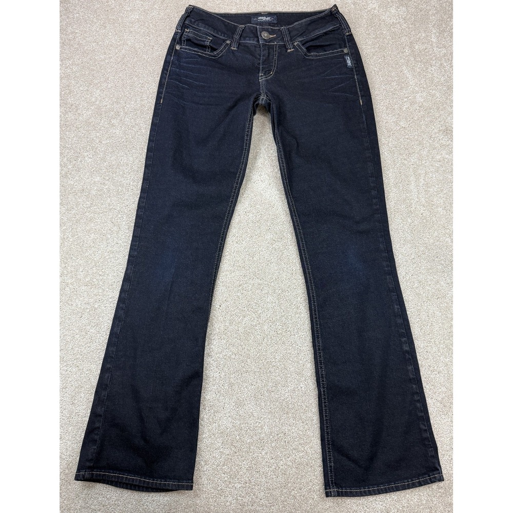 Silver Jeans Co. Women's 28x31 Suki Slim Boot Indigo Dark Wash Blue Jeans NWOT
